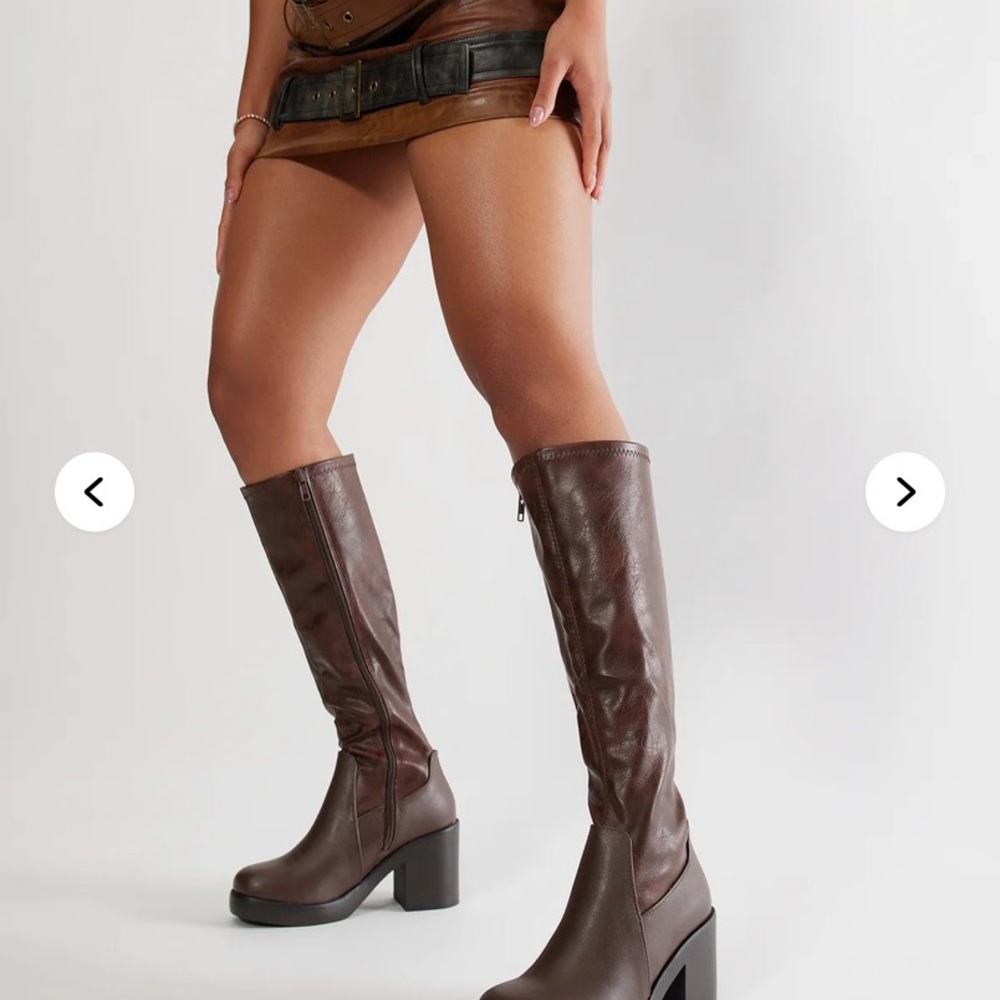 Fashion Nova Chocolate Heeled Boots